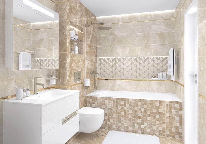 Бордюр метал. золото глянцевое 1,5х75