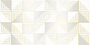 Mania Декор белый 25х50