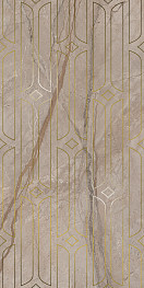 Ифран Декор бежевый светлый глянцевый обрезной KMD3STA071BR 60x119,5x0,9